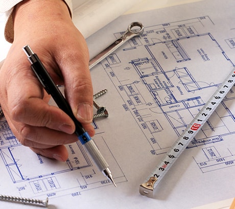 設計作業している様子