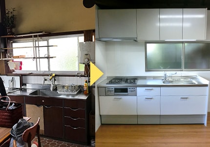 キッチンのリフォーム工事